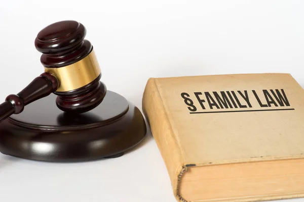 A gavel and a code of family law