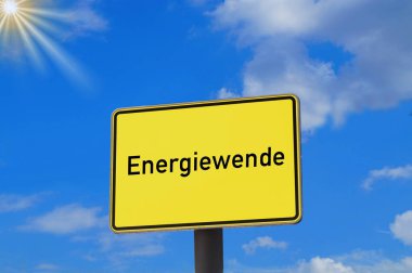 Bir işaret baskı Energiewende ile