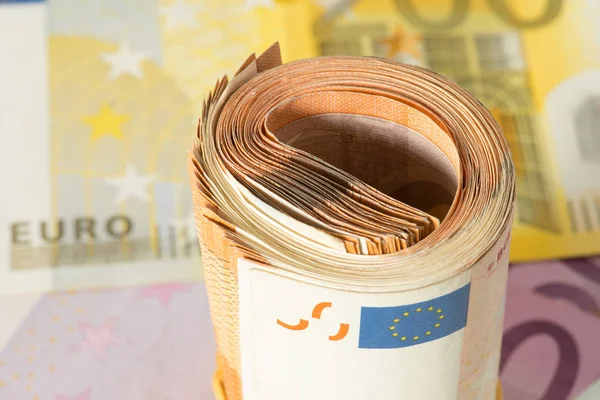 Primo Piano Delle Banconote Euro — Foto Stock