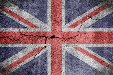 Bir tuğla duvar doku Büyük Britanya bayrağı