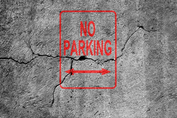 Značka Označuje Není Parkování — Stock fotografie