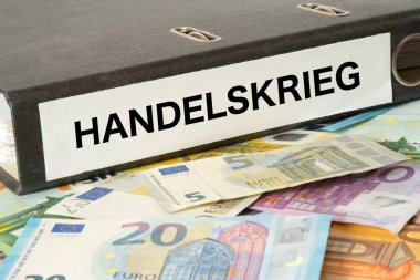 Euro Bono ve baskı ticaret savaş ile bir klasör