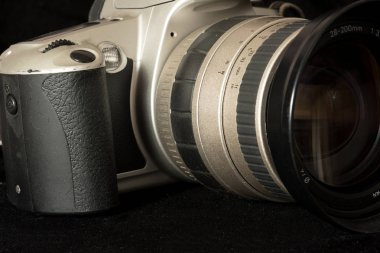 Bir eski, analog fotoğraf makinesinin yakın çekim