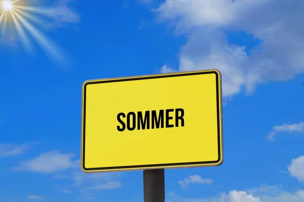 Eine Plakatwand Für Den Sommer — Stockfoto