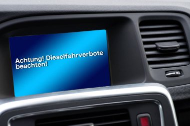 Bir araba ve bir on-board bilgisayar dizel sürüş referansla yasakları