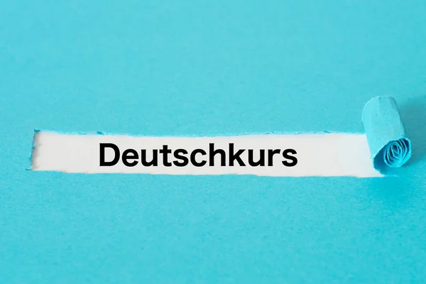 Ein Zettel Mit Dem Hinweis Auf Den Deutschkurs — Stockfoto