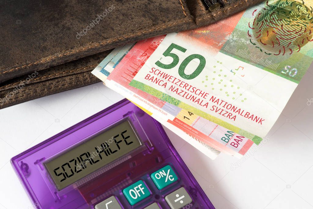 Swiss franc, wallet and social welfare in Switzerland