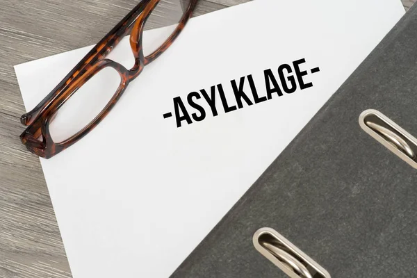 Folder Glasses Asylum Suit — Stock Photo, Image