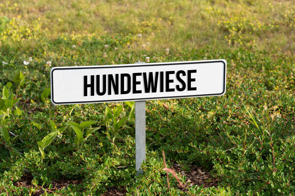 An indication of a dog meadow