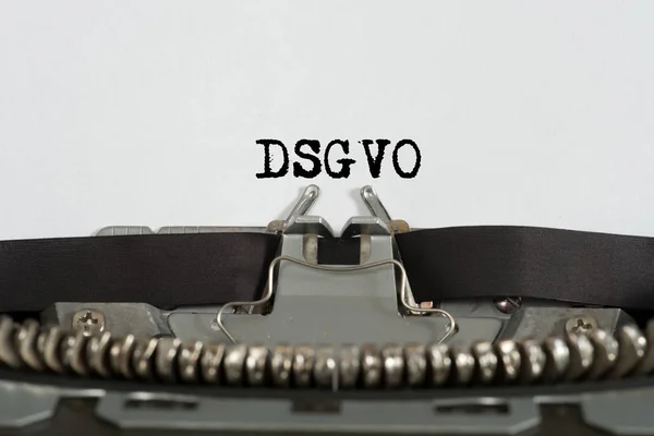 Skrivmaskin Och Sekretess Grundförordningen Dsgvo — Stockfoto