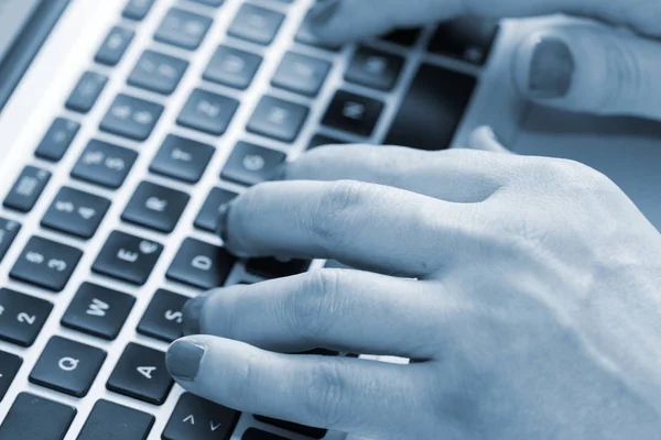 Woman Working Laptop Office — Stock Photo, Image