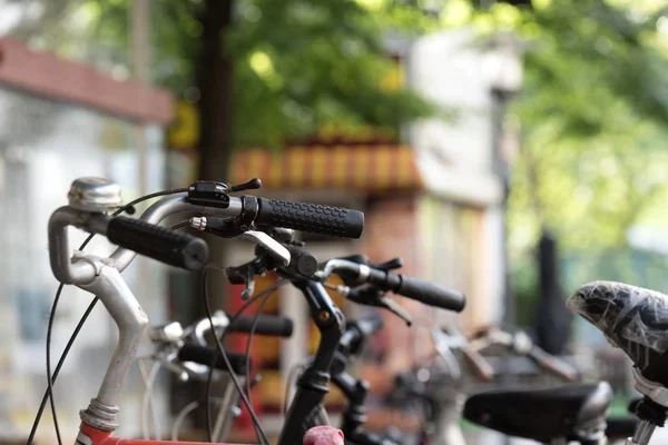 Bicicletas Velhas Rua — Fotografia de Stock