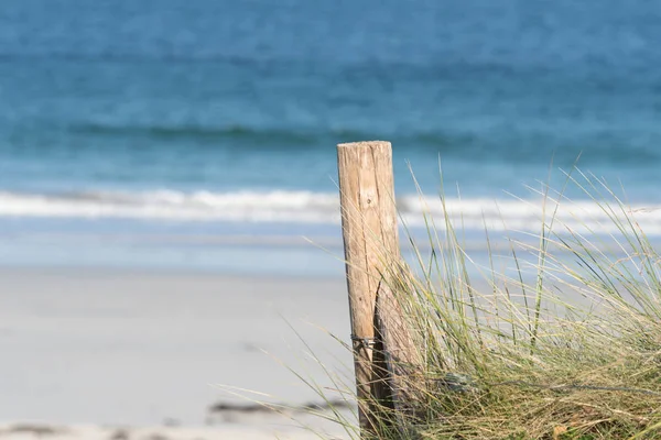 Ett Staket Stranden — Stockfoto