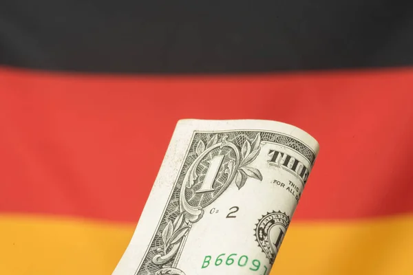 Flagge Von Deutschland Und Dollarschein — Stockfoto