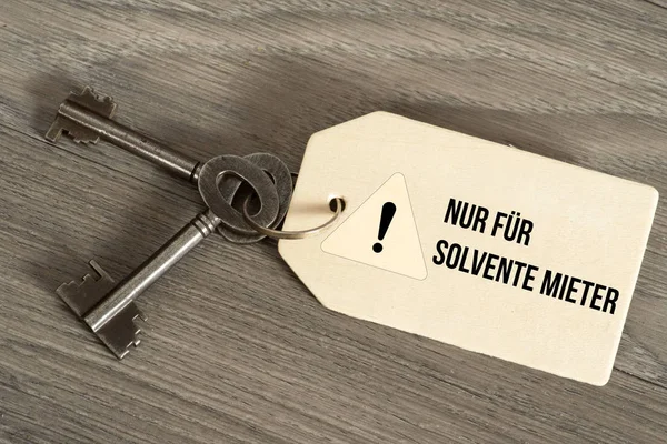 Klíč Klíček Fob Odkazem Pronájem Pouze Pro Solventní Nájemce — Stock fotografie