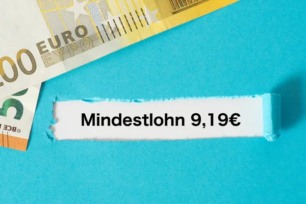 Billetes Euros Salario Mínimo Eur Alemania — Foto de Stock