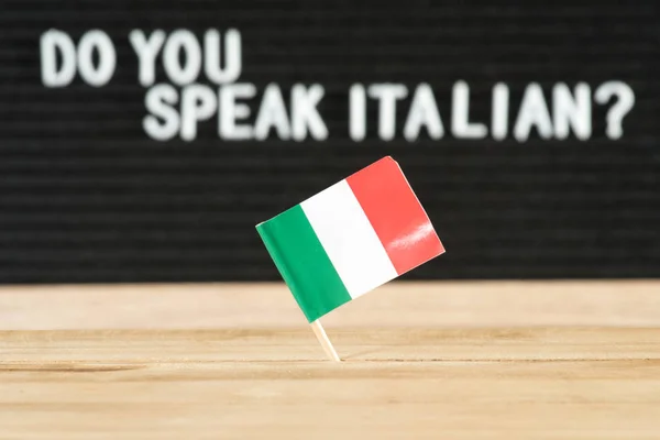 Bandiera Dell Italia Domanda Parla Italiano — Foto Stock
