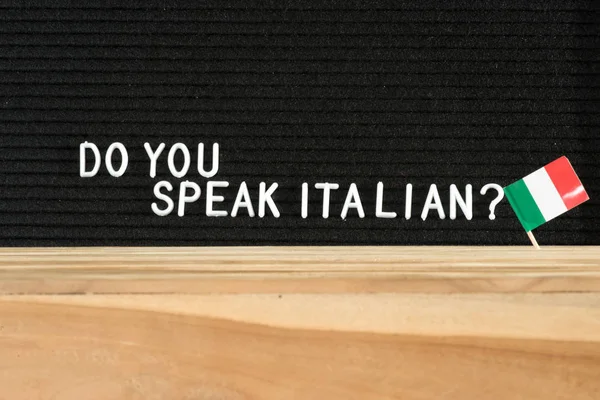 Bandera Italia Pregunta Habla Italiano —  Fotos de Stock