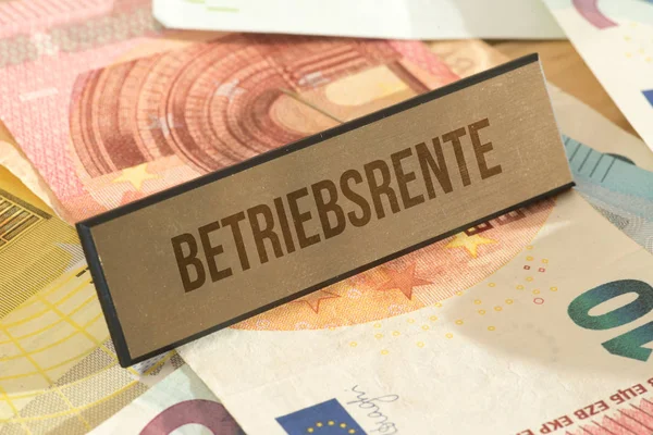 Euro Banknoten Und Die Betriebsrente — Stockfoto