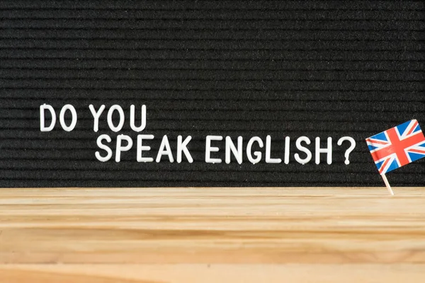 Bandeira Grã Bretanha Pergunta Você Fala Inglês — Fotografia de Stock