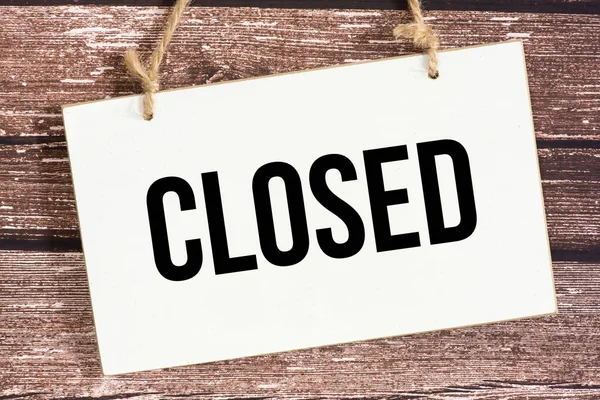 White Sign Closed — Stock Photo, Image