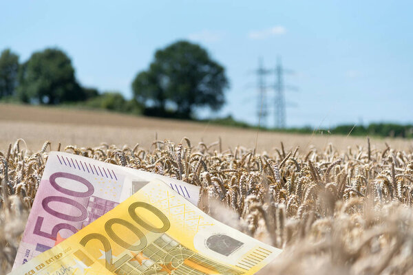 Euro banknotes and agriculture in Europe