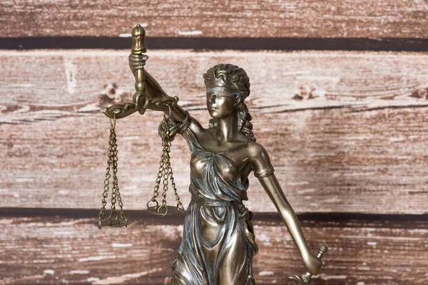 Figure of Justitia goddess of justice