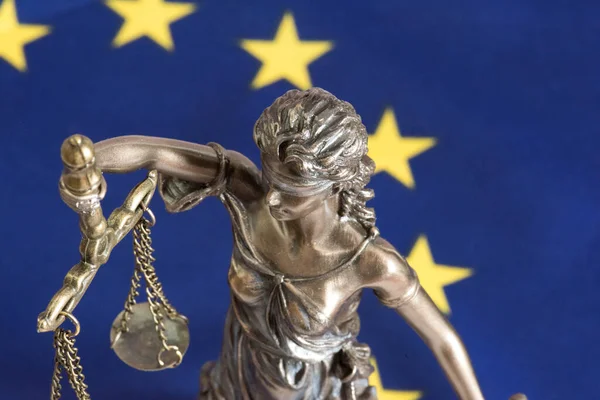 Vlajka Evropské Unie Justice — Stock fotografie