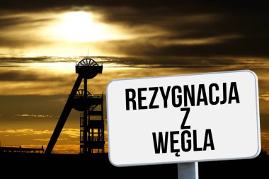 Polonya 'da bir maden ve kömür çıkışı.