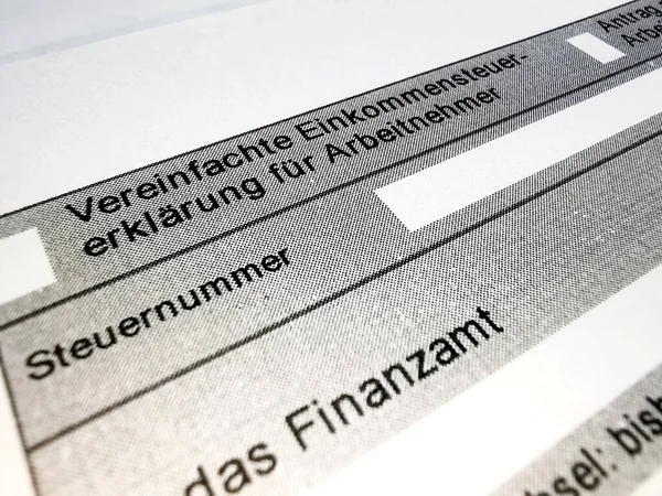 Nahaufnahme Des Formulars Zur Einkommensteuererklärung — Stockfoto