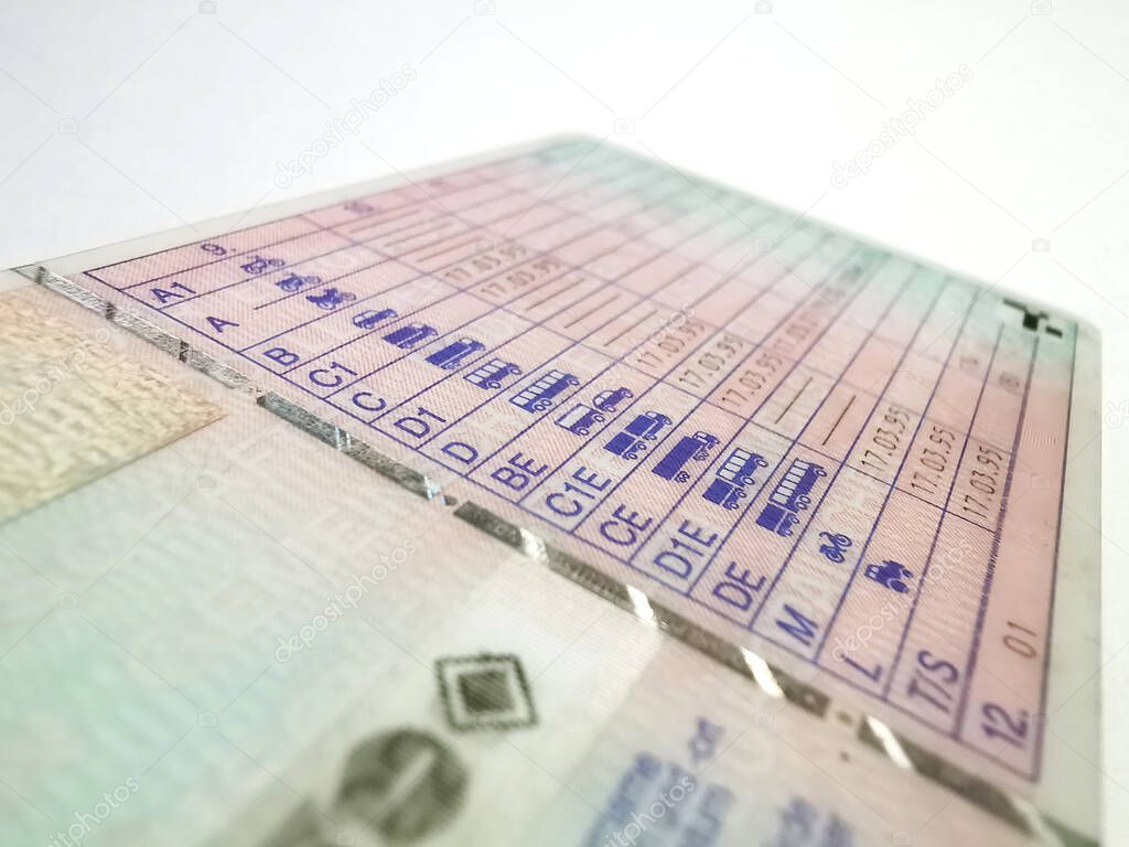 Close-up German driver's license