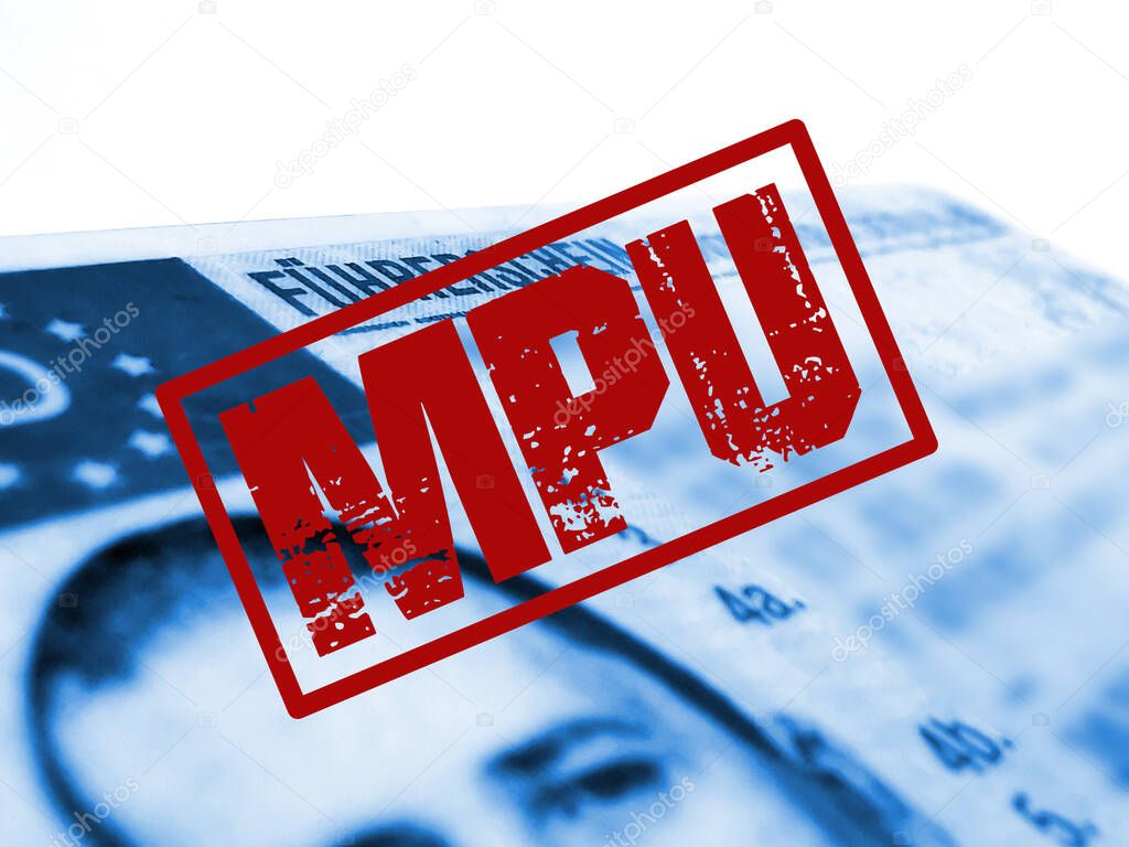 A driver's license and stamp MPU