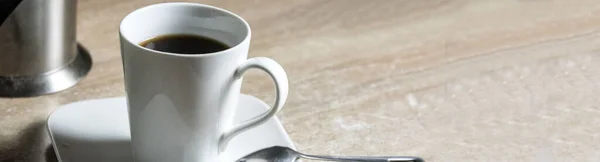 Primo Piano Una Tazza Caffè — Foto Stock