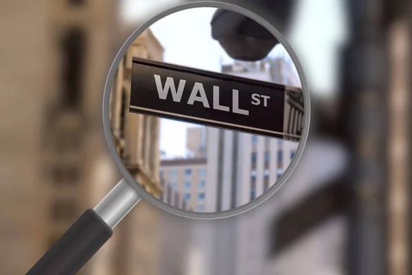 New York Cartello Che Dice Wall Street — Foto Stock
