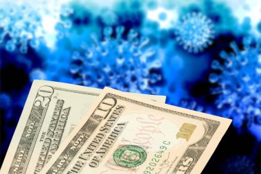 Corona virüsü ve dolar banknotları