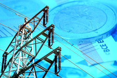 Elektrik hattı ve avro parası