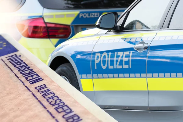 Polizei Und Führerschein — Stockfoto