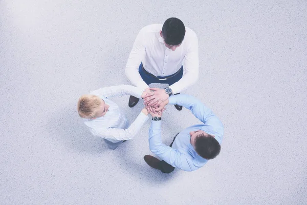 Team work concept. Business people joining hands — Stock Photo, Image