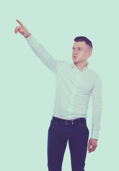 Portret van jonge man geïsoleerd op witte achtergrond — Stockfoto