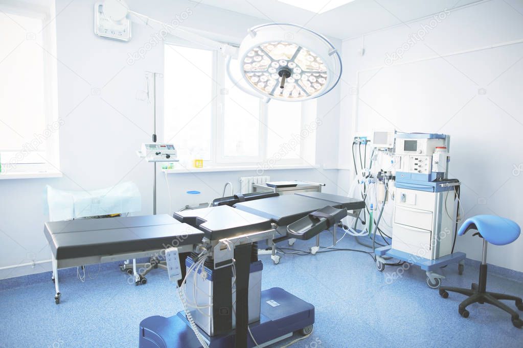 Interior of operating room in modern clinic