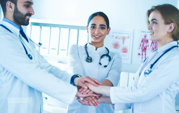 Group of medical workers portrait in hospital