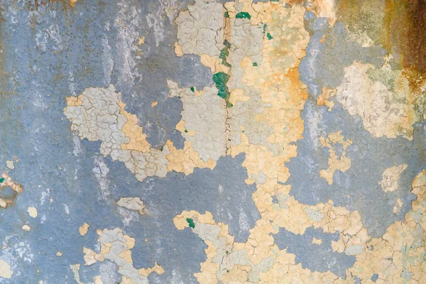 Old Colored Wall Rests Peeling Paint — Stock Photo, Image