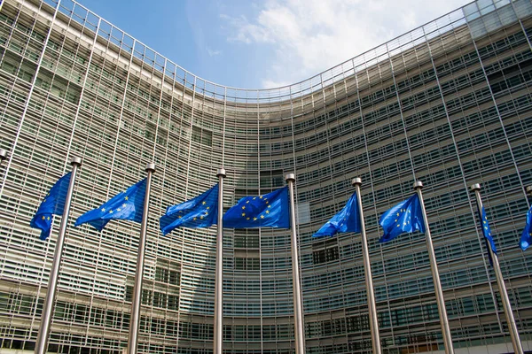 Europese Vlaggen Brussel — Stockfoto
