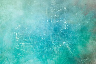 Mavi-yeşil grrungy kazınmış arkaplan veya doku 