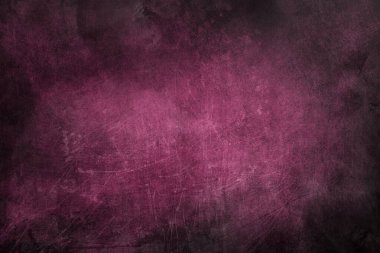 Koyu pembe metalik çizilmiş duvar dokusu veya koyu vignette kenarlı arkaplan 