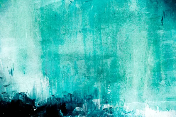 Turquoise Color Abstract Painting Background Texture — Stock Photo, Image
