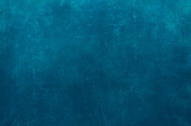 Mavi kirli duvar arkaplanı ya da dokusu 