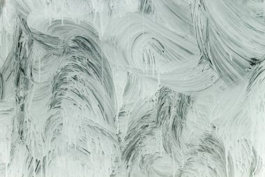 Mağaza penceresinde beyaz boya, soyut arkaplan 