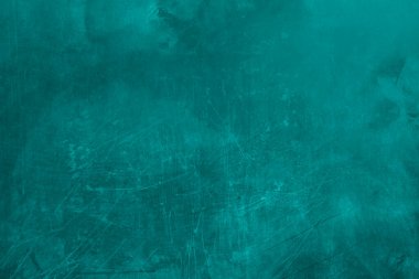 Teal renkli metalik kazınmış duvar dokusu veya arkaplanı 