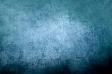 Mavi eski kazınmış duvar arkaplanı veya dokusu 